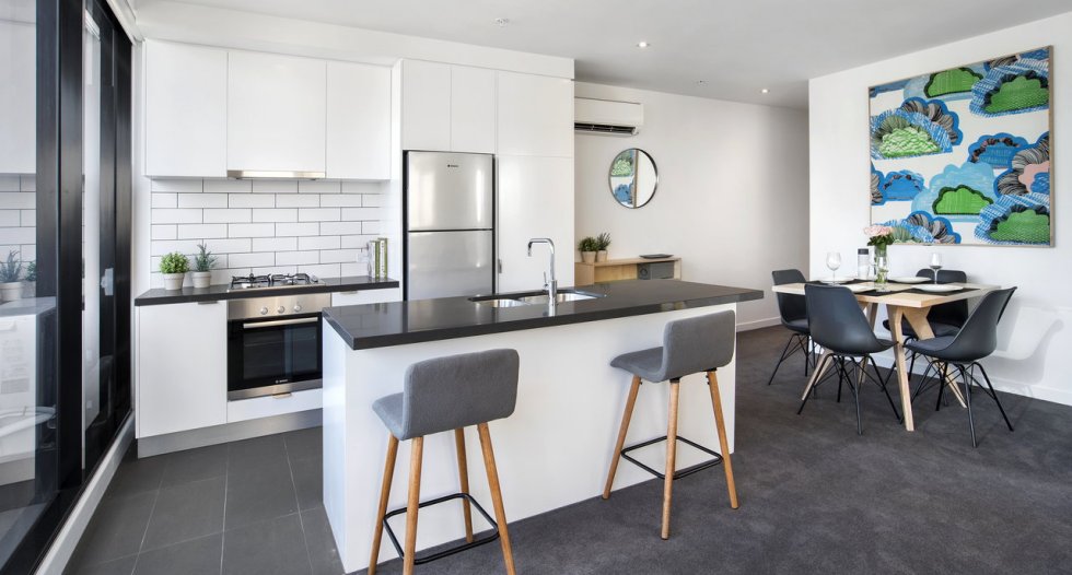 nook melbourne city apartment dining area view
