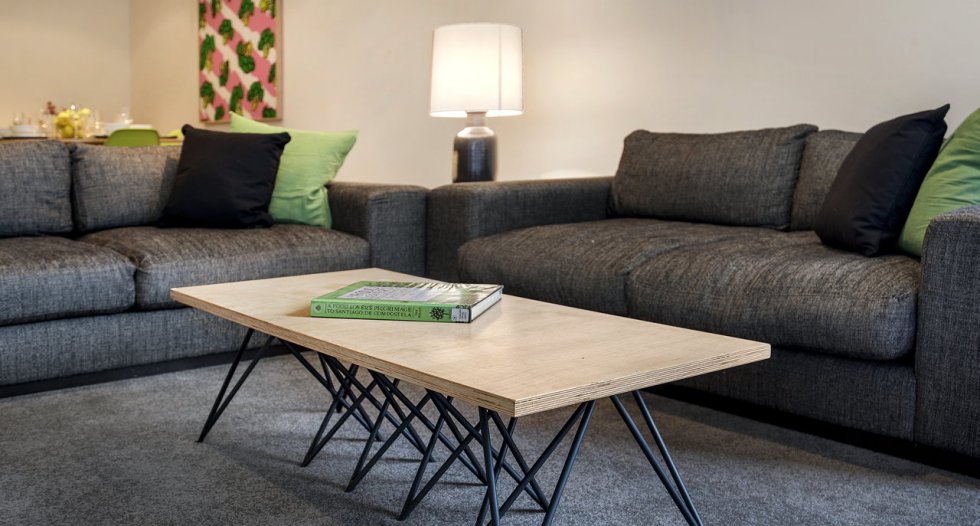 nook melbourne city apartment dining with art
